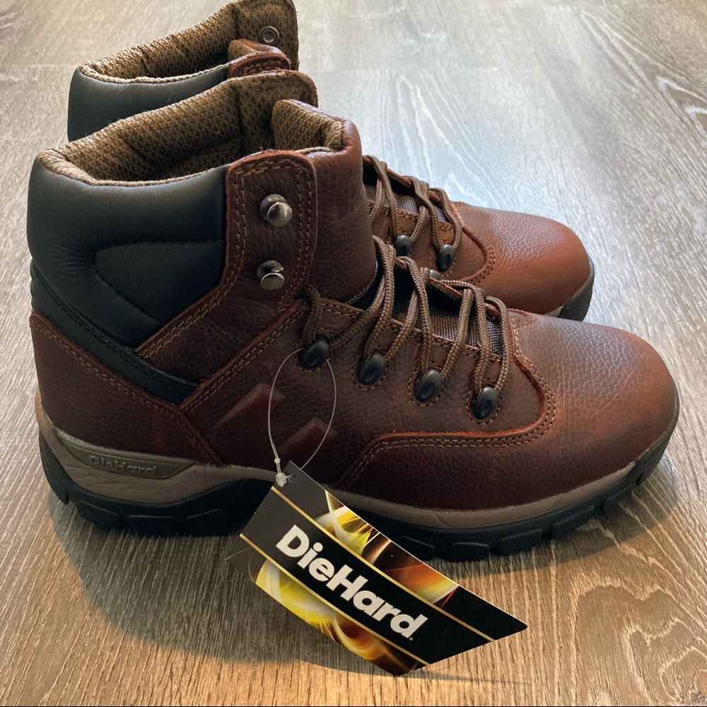 Die Hard Brown 6” Soft Toe Hiking Boots Size 9 NWOB - Picture 3 of 11